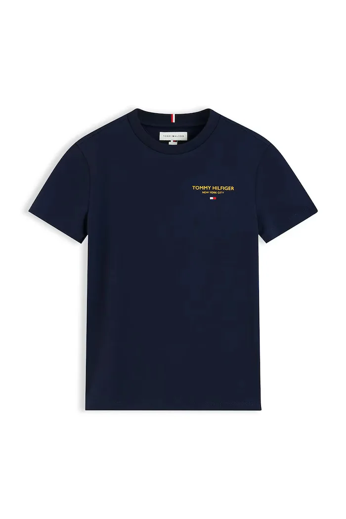 Tommy Hilfiger тениска basic за деца от памук тъмносиня KB0KB10646