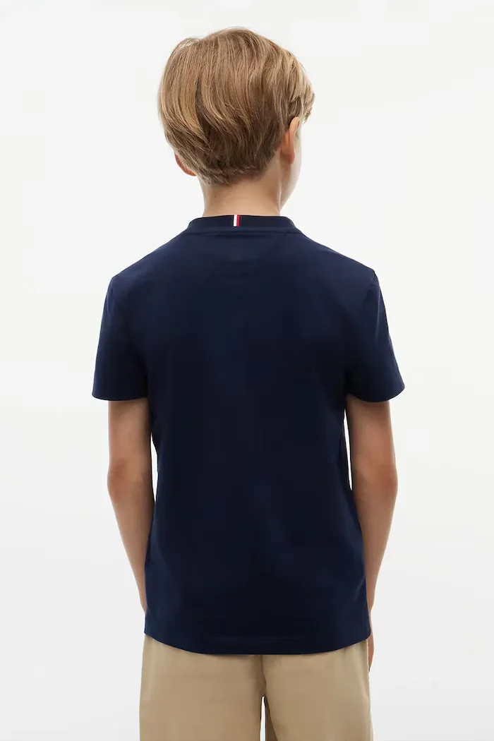 Tommy Hilfiger тениска basic за деца от памук тъмносиня KB0KB10646
