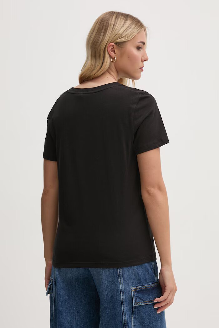 Tommy Hilfiger тениска дамска от памук черна WW0WW40276