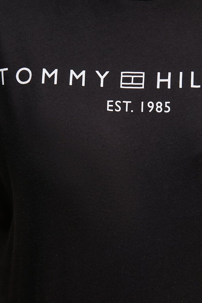 Tommy Hilfiger тениска дамска от памук черна WW0WW40276