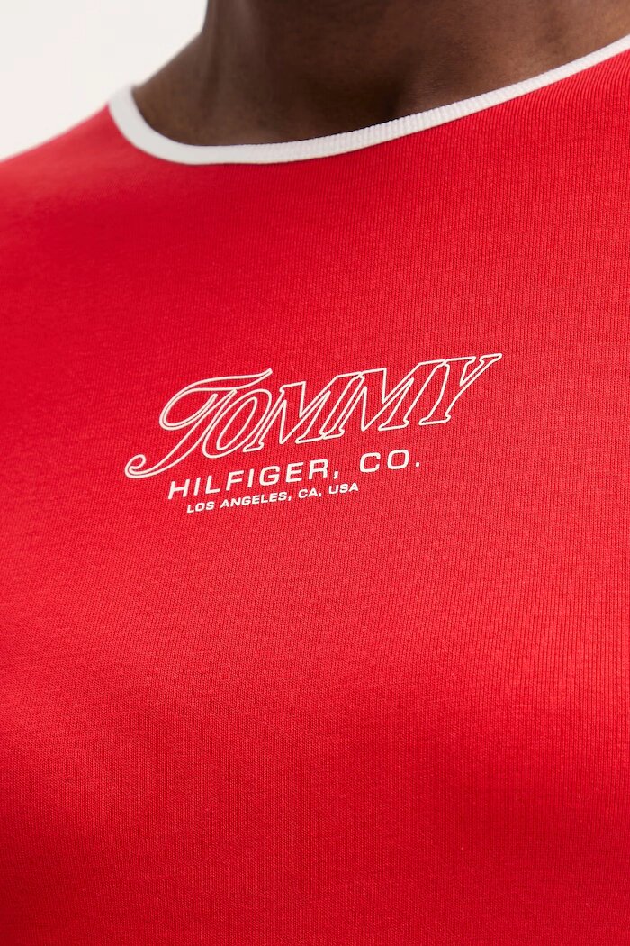 Tommy Hilfiger тениска дамска памучна червена WW0WW49245