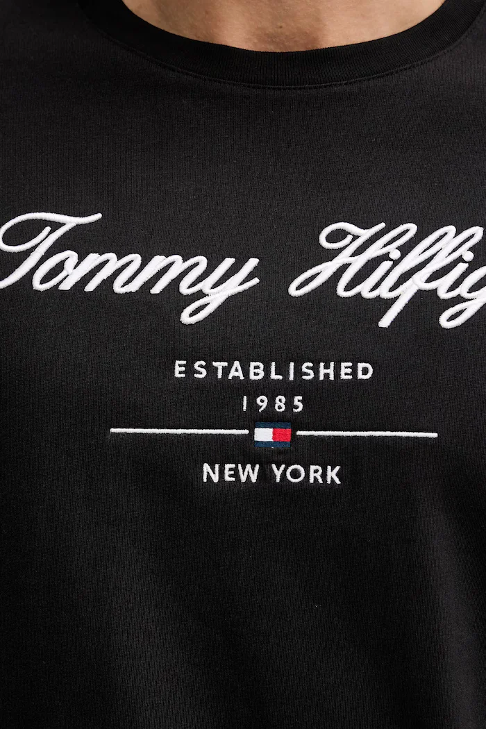 Tommy Hilfiger тениска мъжка от памук черна MW0MW33691