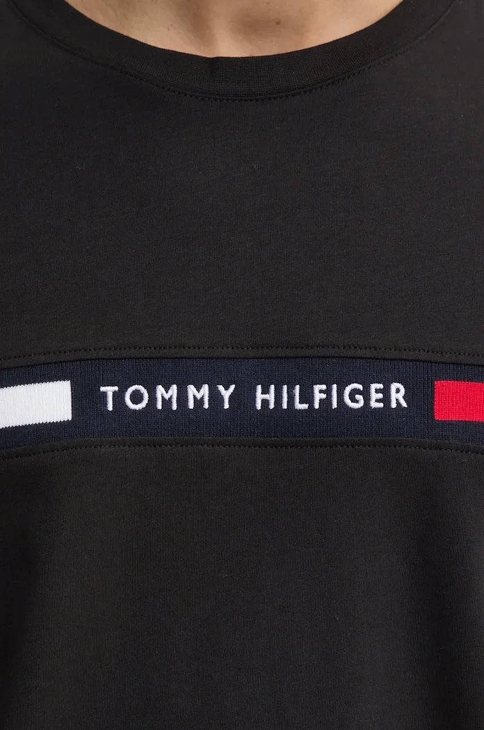 Tommy Hilfiger тениска мъжка от памук черна MW0MW36498