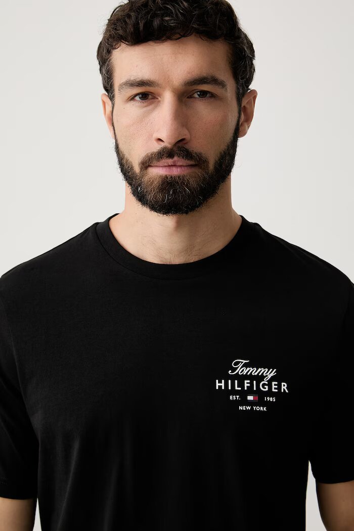 Tommy Hilfiger тениска мъжка от памук черна MW0MW43224