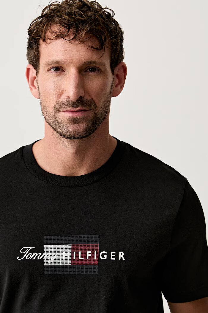 Tommy Hilfiger тениска мъжка от памук черна MW0MW43226