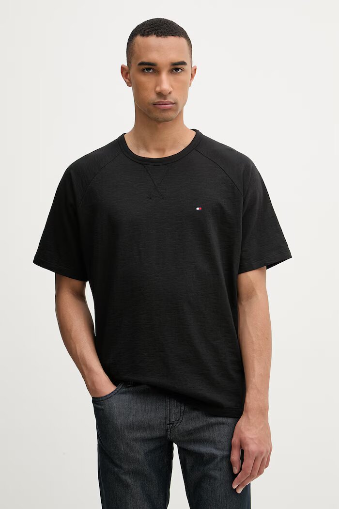 Tommy Hilfiger тениска мъжка от памук черна UM0UM03605
