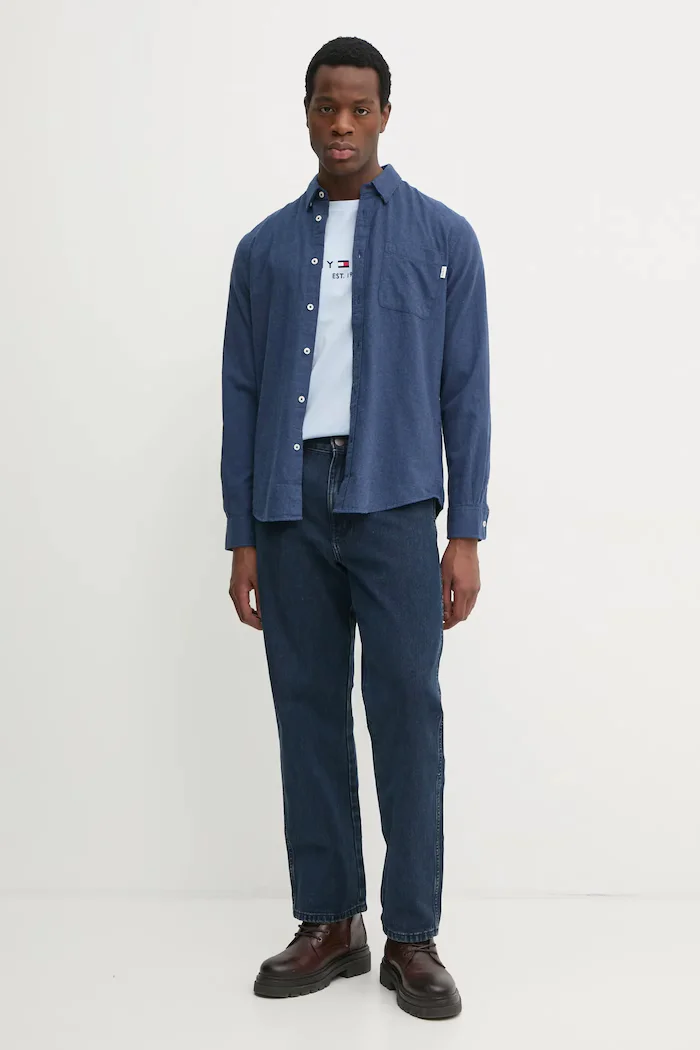 Tommy Hilfiger тениска мъжка от памук синя MW0MW11797