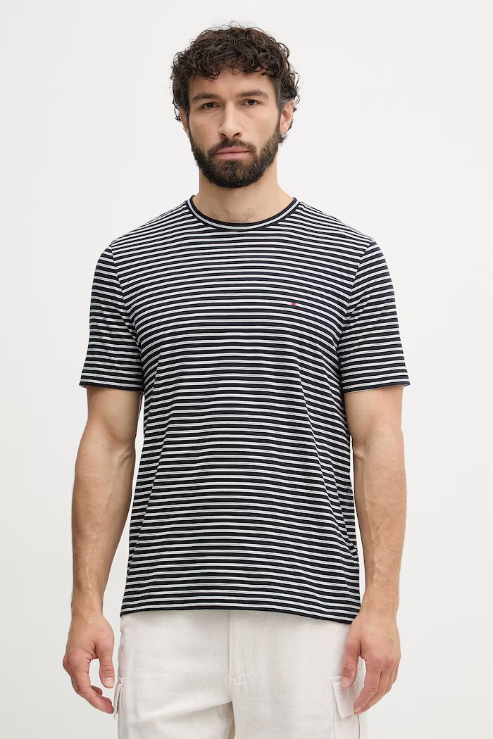 Tommy Hilfiger тениска мъжка от памук тъмносиня MW0MW40923