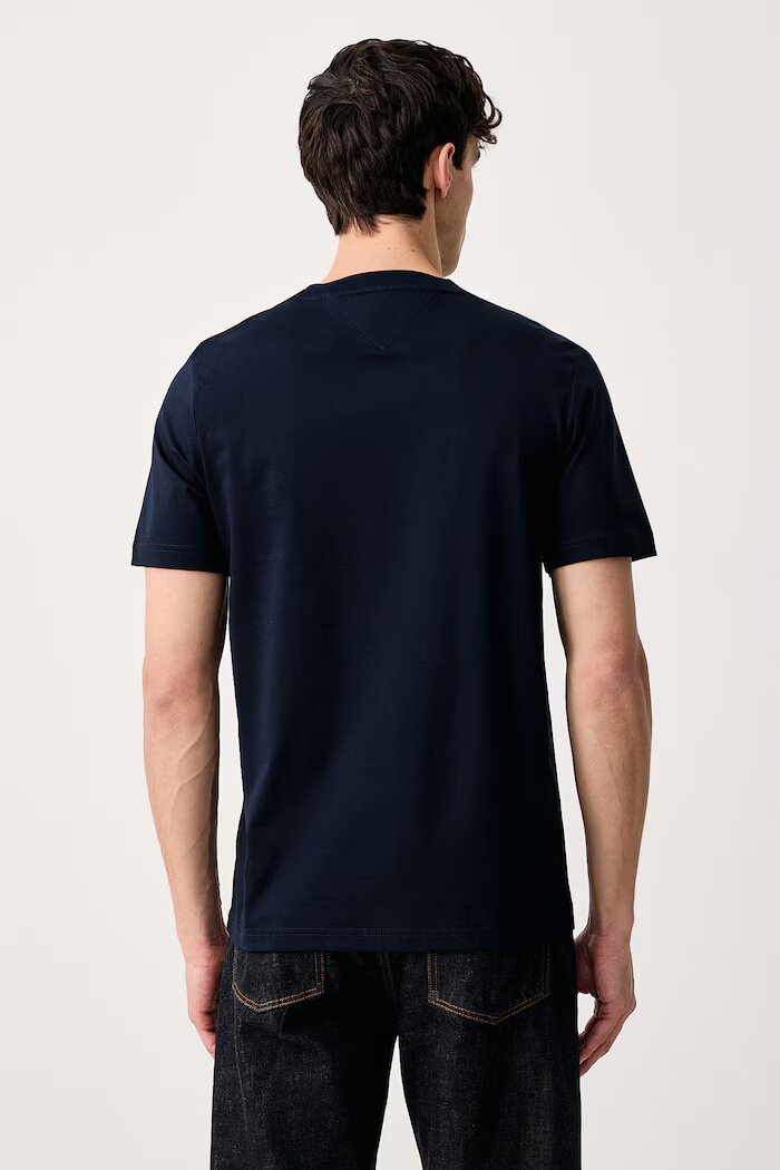 Tommy Hilfiger тениска мъжка от памук тъмносиня MW0MW44917