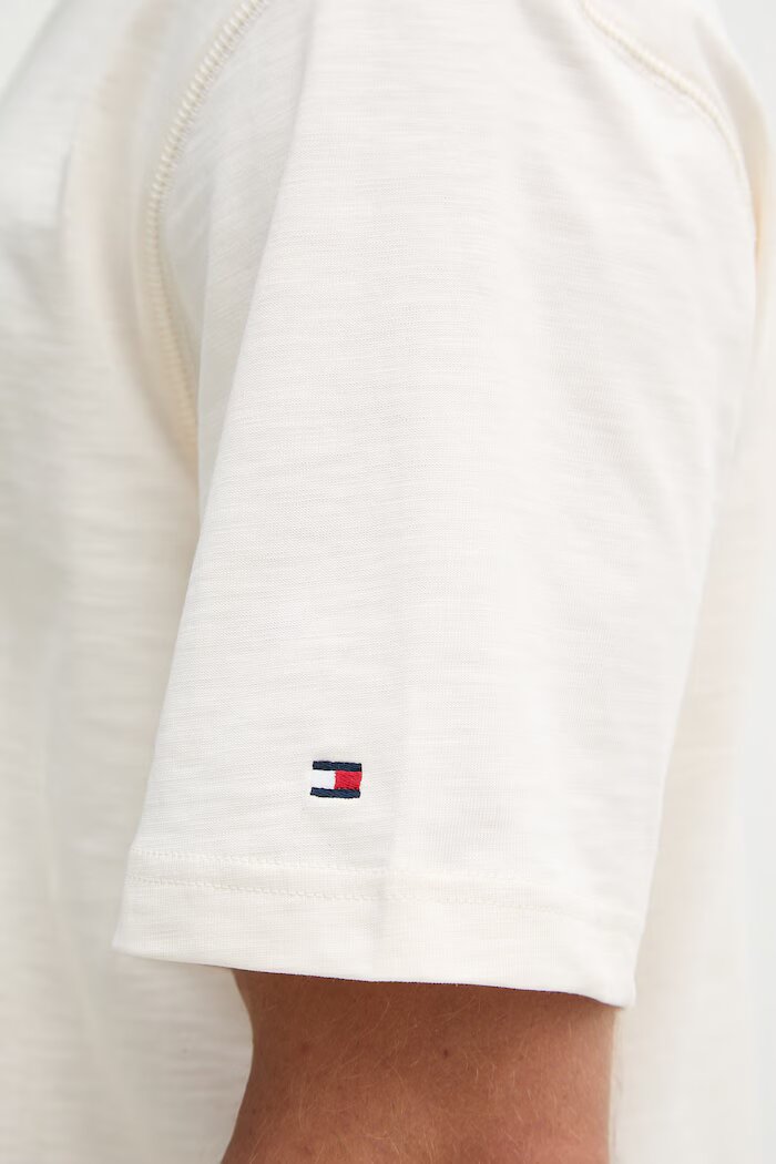 Tommy Hilfiger тениска мъжка памучна бежова MW0MW42377
