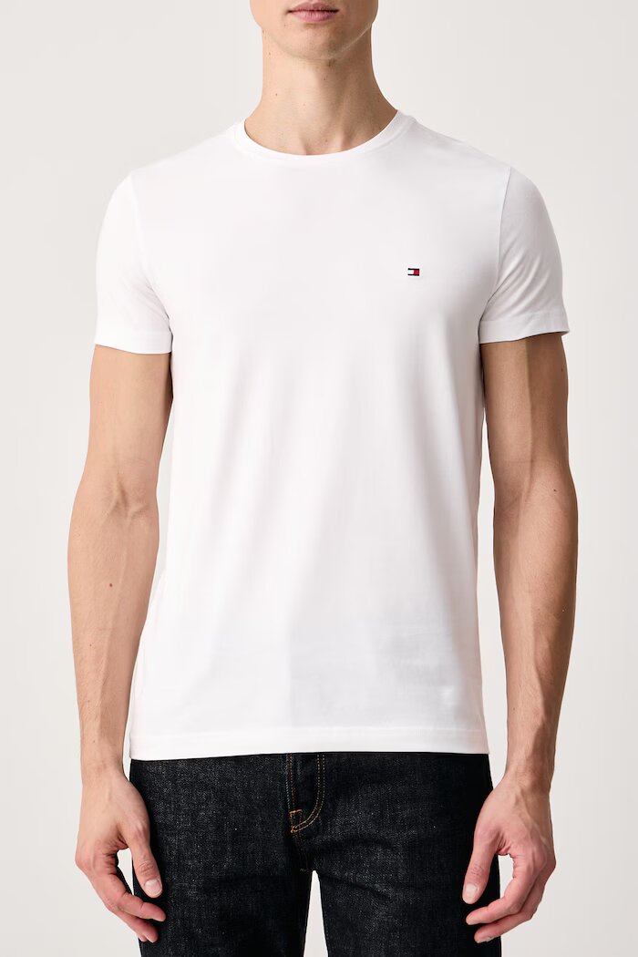 Tommy Hilfiger тениска мъжка с памук бяла MW0MW27539