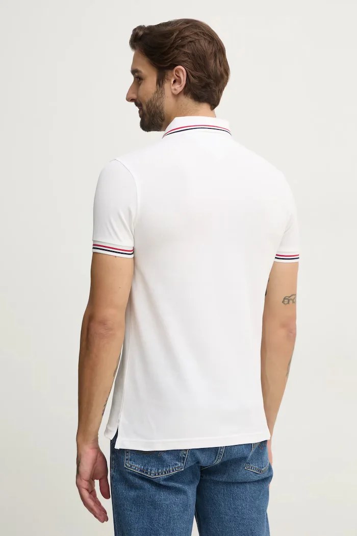 Tommy Hilfiger Тениска с яка в бежово с изчистен дизайн MW0MW37346