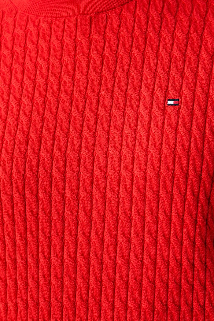 Tommy Hilfiger тениска тип пулове с яка дамска с памук червена WW0WW50106