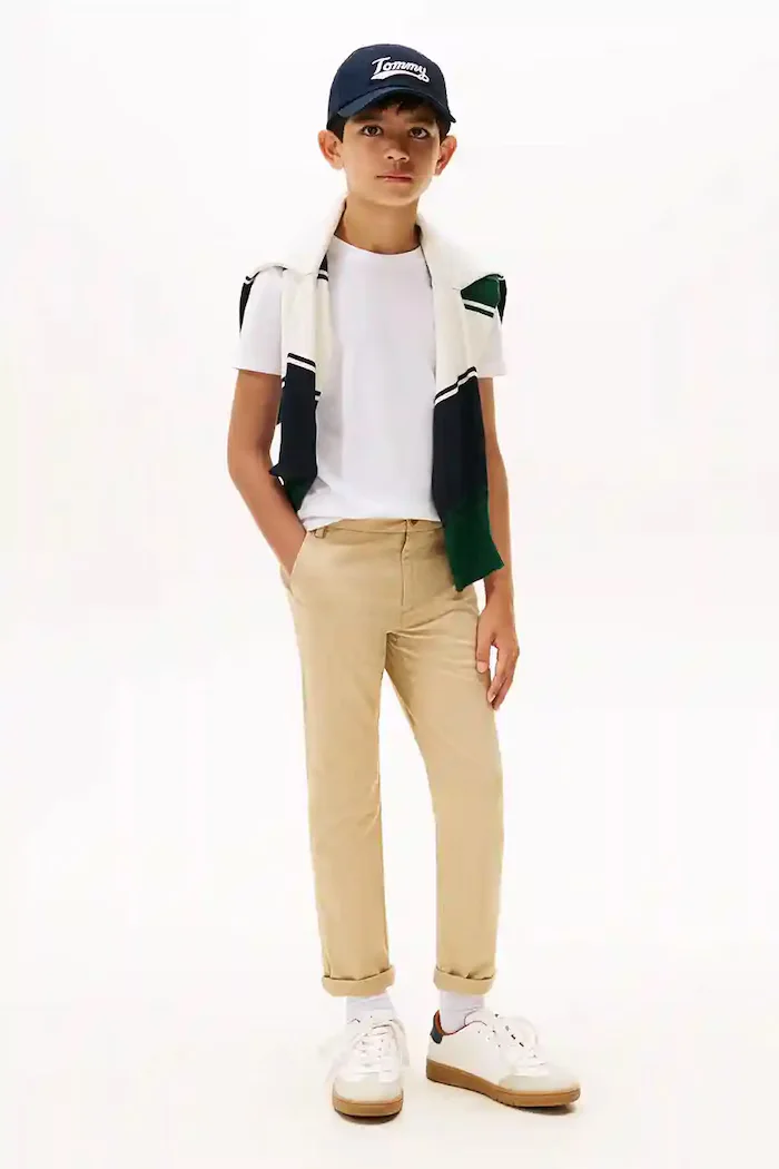Tommy Hilfiger тениска за деца от памук бяла KB0KB06879