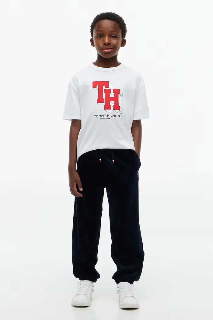 Tommy Hilfiger тениска за деца от памук бяла KB0KB10712