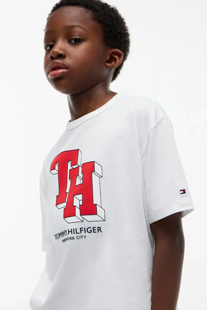 Tommy Hilfiger тениска за деца от памук бяла KB0KB10712