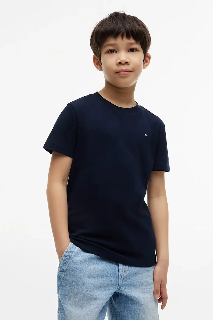 Tommy Hilfiger тениска за деца от памук тъмносиня KB0KB10591