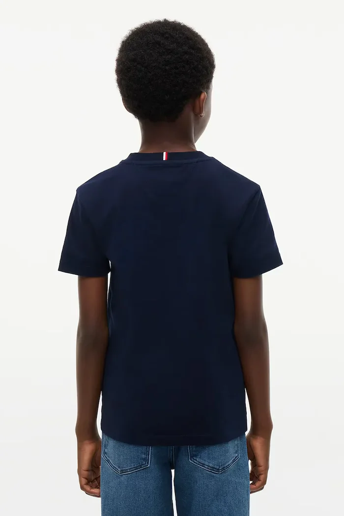 Tommy Hilfiger тениска за деца от памук тъмносиня KB0KB10769