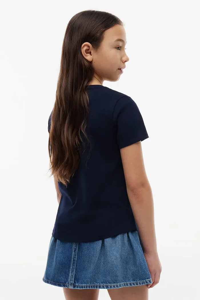 Tommy Hilfiger тениска за деца от памук тъмносиня KG0KG09454.9BY2
