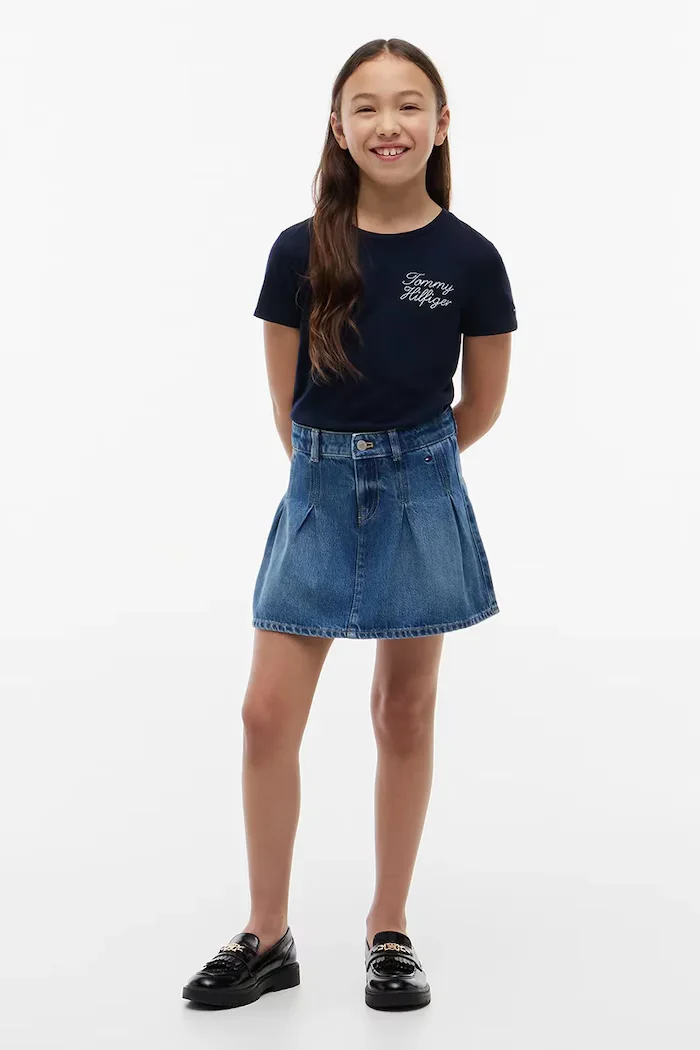 Tommy Hilfiger тениска за деца от памук тъмносиня KG0KG09454.9BY2