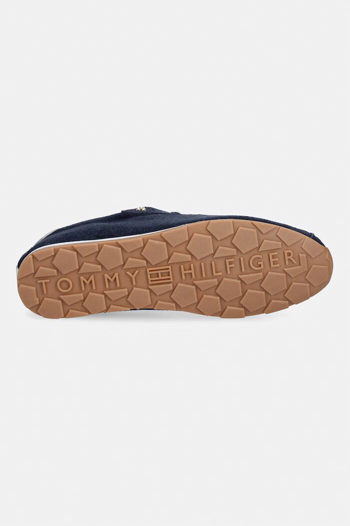 Tommy Hilfiger TH BELLA LOW RUNNER SUEDE маратонки дамски от велур тъмносини FW0FW09189