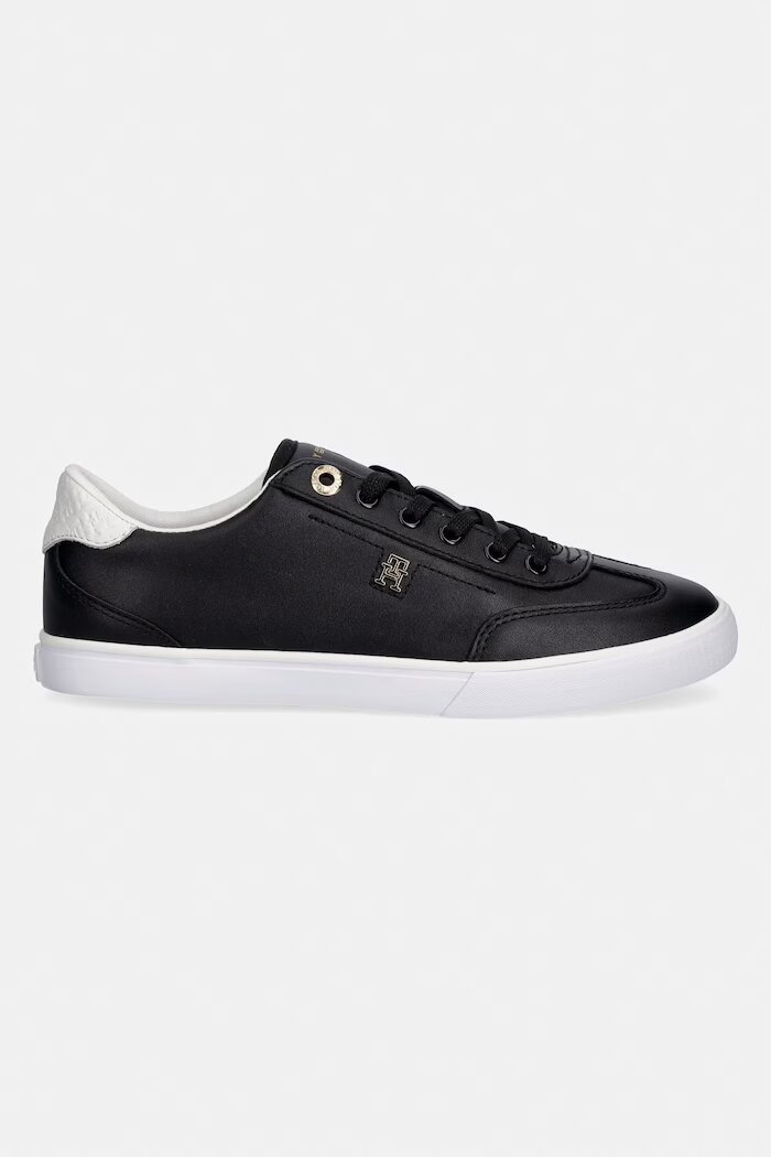 Tommy Hilfiger TH CHIC LOW PROFILE VULC ниски кецове дамски кожени черни ниска FW0FW09104
