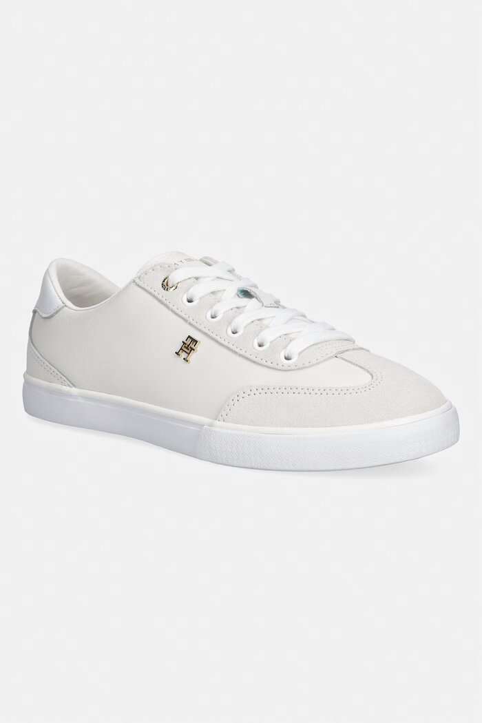 Tommy Hilfiger TH CHIC LOW VULC ниски кецове дамски от кожа бели ниски FW0FW09391