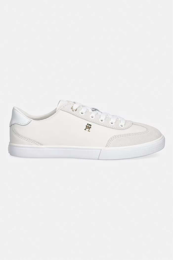 Tommy Hilfiger TH CHIC LOW VULC ниски кецове дамски от кожа бели ниски FW0FW09391