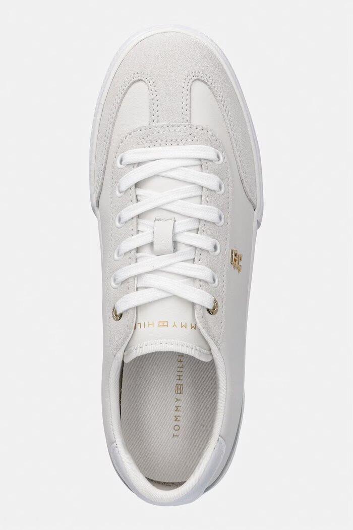 Tommy Hilfiger TH CHIC LOW VULC ниски кецове дамски от кожа бели ниски FW0FW09391