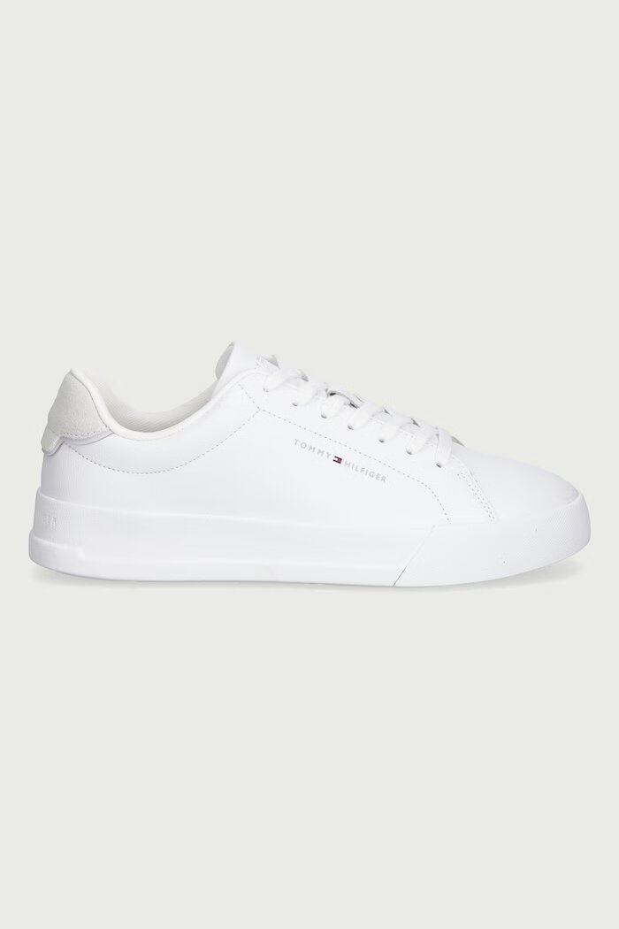 Tommy Hilfiger TH COURT CORE маратонки мъжки от кожа бели FM0FM05904