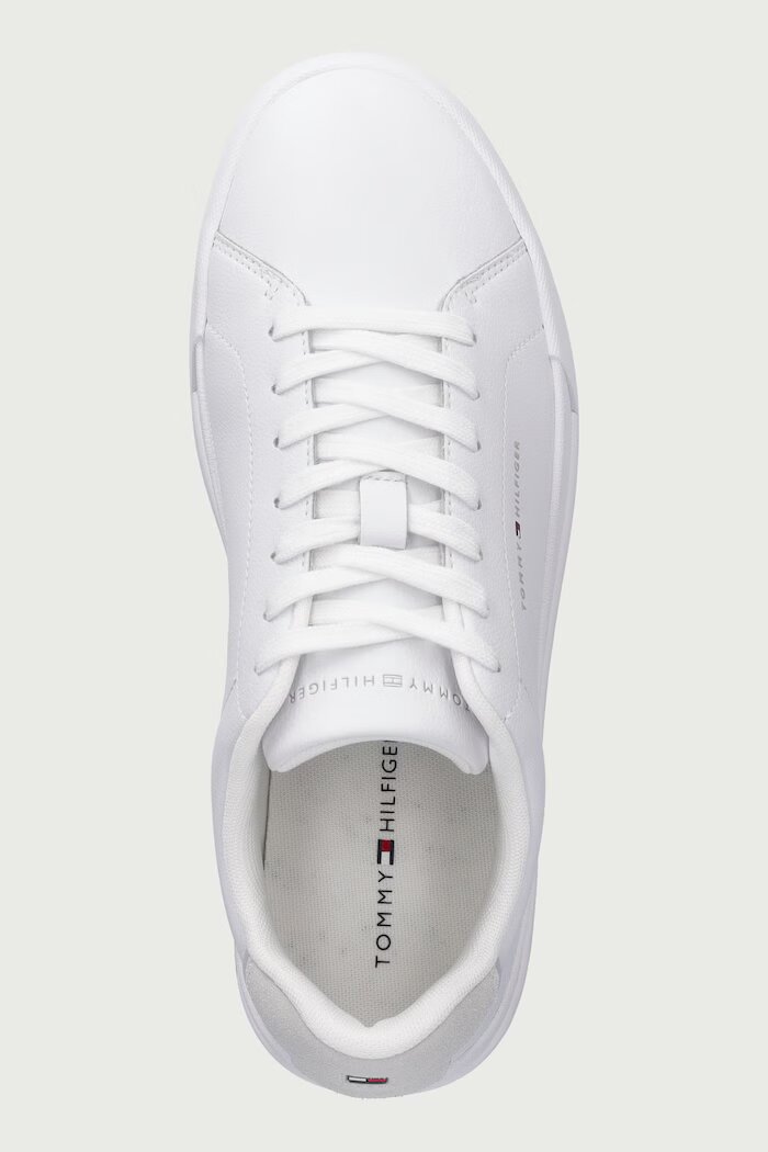 Tommy Hilfiger TH COURT CORE маратонки мъжки от кожа бели FM0FM05904