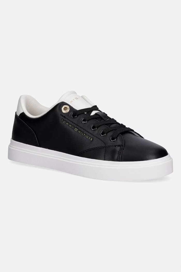 Tommy Hilfiger TH FEMININE CUPSOLE LEATHER ниски кецове дамски черни FW0FW09105