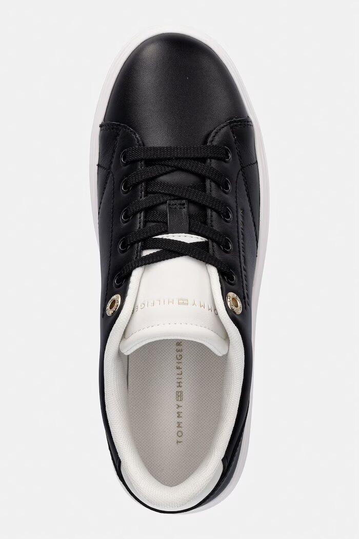 Tommy Hilfiger TH FEMININE CUPSOLE LEATHER ниски кецове дамски черни FW0FW09105