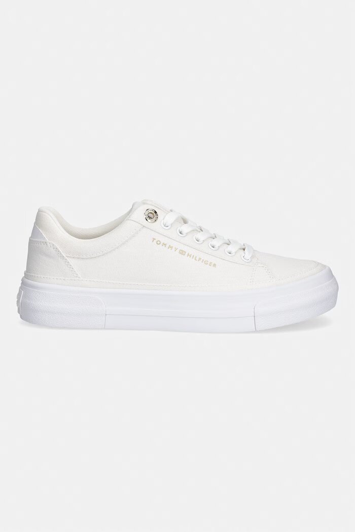 Tommy Hilfiger TH FOXING PLATFORM CANVAS ниски кецове дамски бежови FW0FW09480