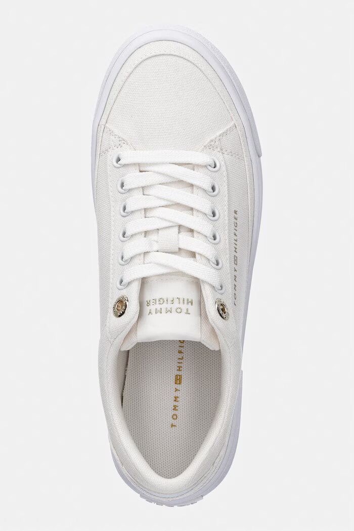 Tommy Hilfiger TH FOXING PLATFORM CANVAS ниски кецове дамски бежови FW0FW09480