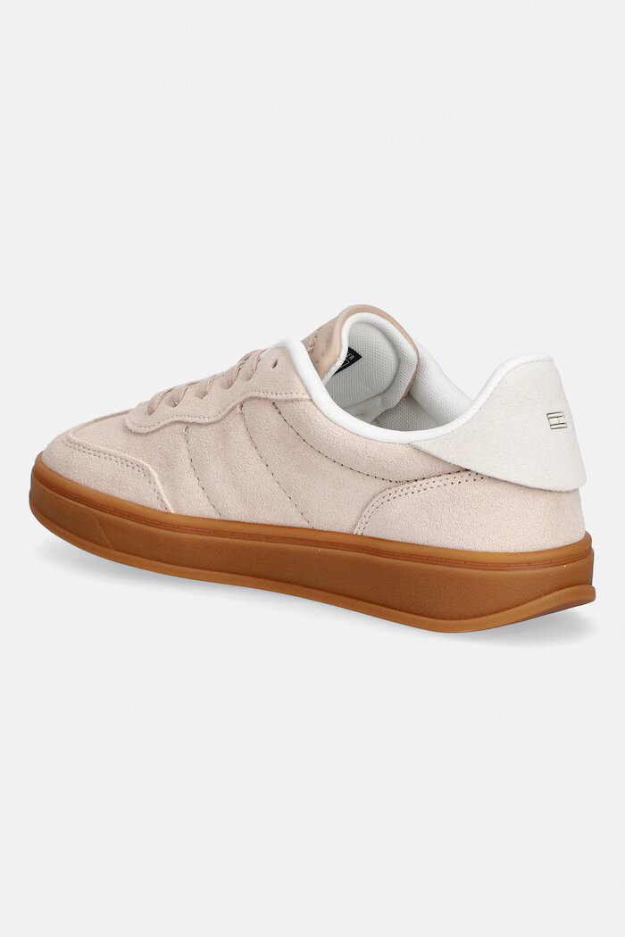 Tommy Hilfiger TH HERITAGE MONOGRAM SNEAKER маратонки дамски от велур бежови FW0FW09180