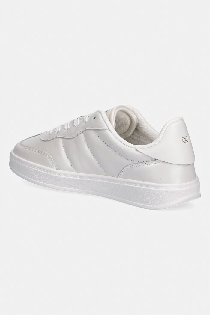 Tommy Hilfiger TH HERITAGE SHINY SNEAKER дамски кожени маратонки бели FW0FW09179