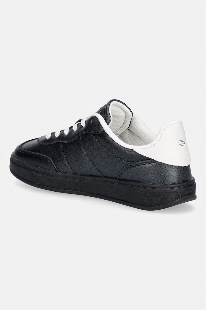 Tommy Hilfiger TH HERITAGE SHINY SNEAKER маратонки дамски кожени черни FW0FW09179