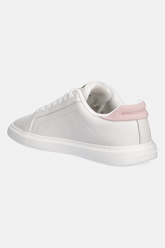 Tommy Hilfiger TH ICON COURT SCRIPT маратонки дамски от кожа бели FW0FW09363
