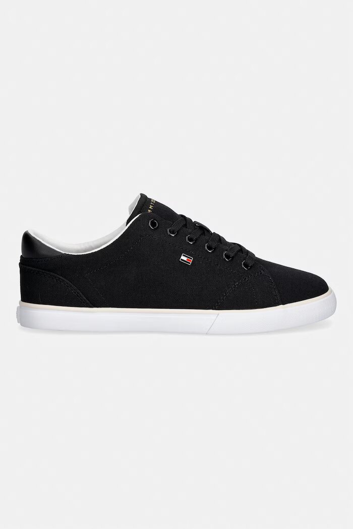 Tommy Hilfiger TH LOW PROFILE VULC CANVAS ниски кецове дамски черни ниски FW0FW09102