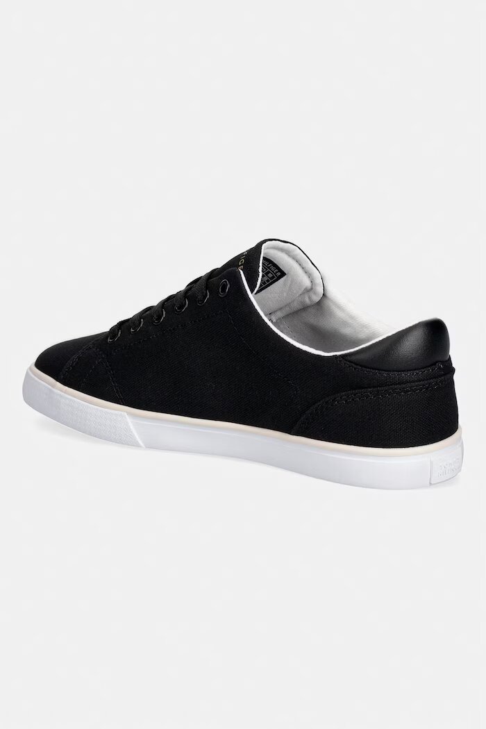 Tommy Hilfiger TH LOW PROFILE VULC CANVAS ниски кецове дамски черни ниски FW0FW09102