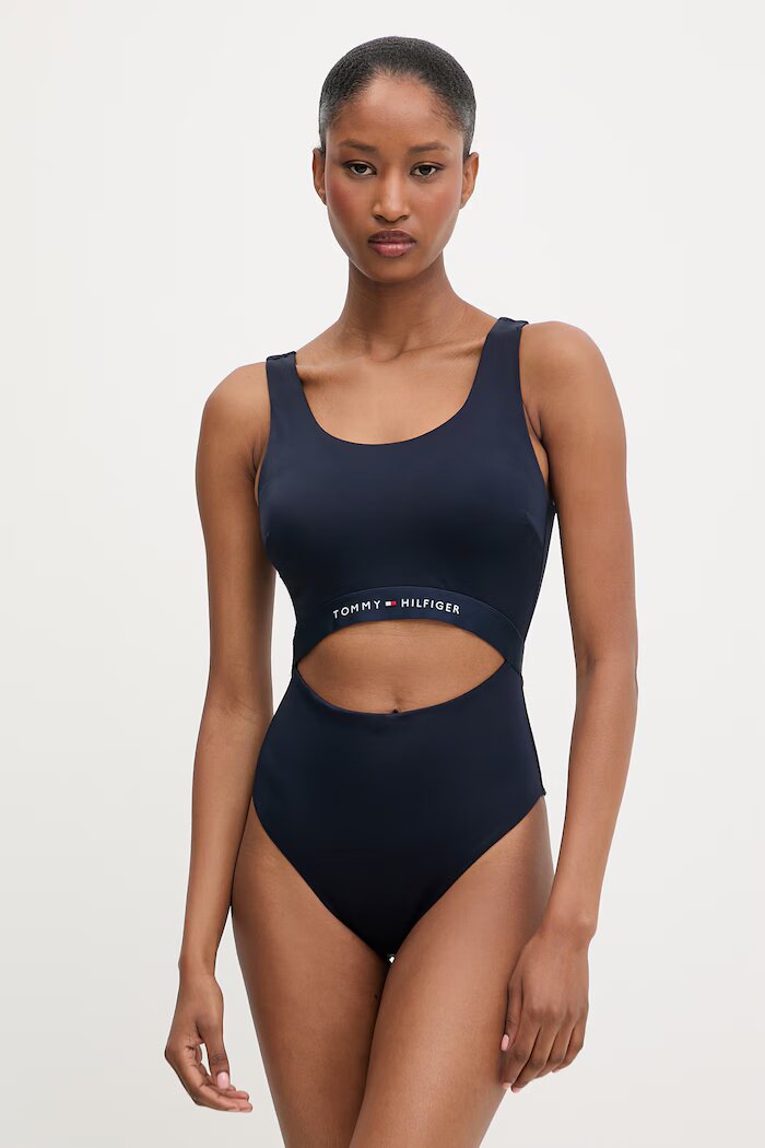 Tommy Hilfiger цял бански дамски тъмносин UW0UW06367