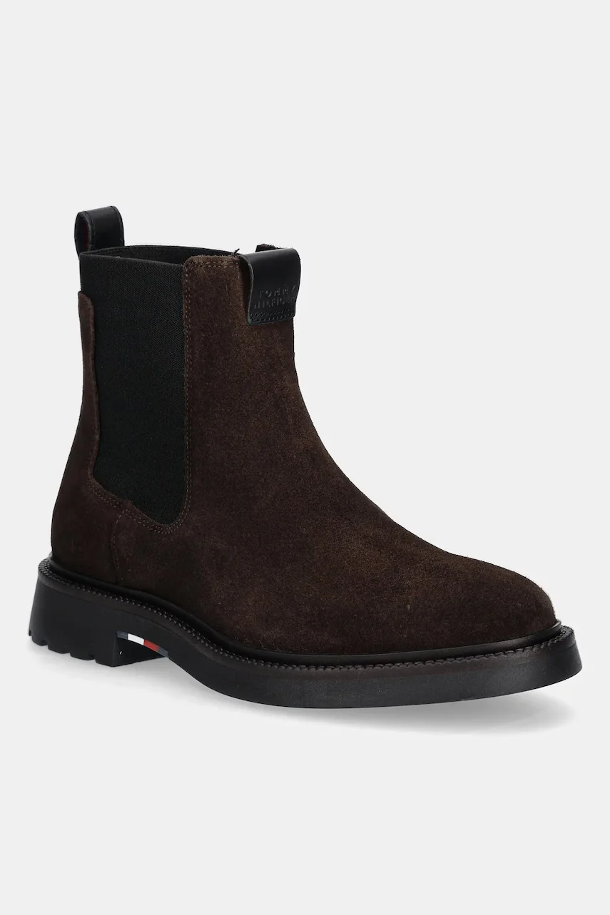 Tommy Hilfiger Велурени боти челси COMFORT LWT SDE CHELSEA