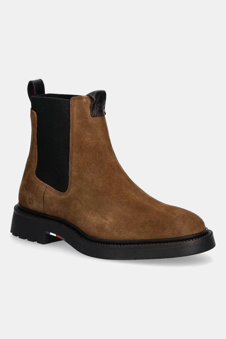 Tommy Hilfiger Велурени боти челси COMFORT LWT SDE CHELSEA