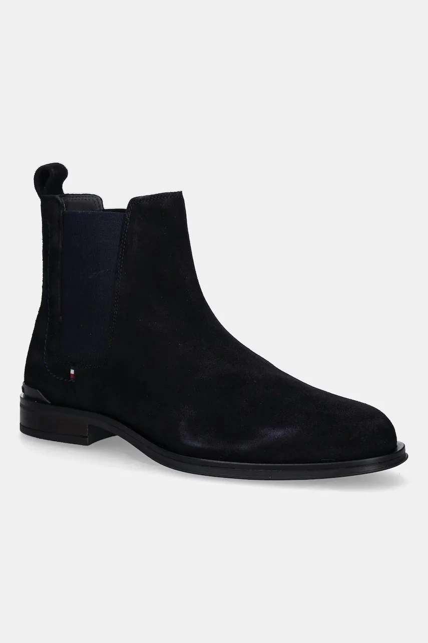Tommy Hilfiger Велурени боти челси CORPORATE HILFIGER SDE CHELSEA