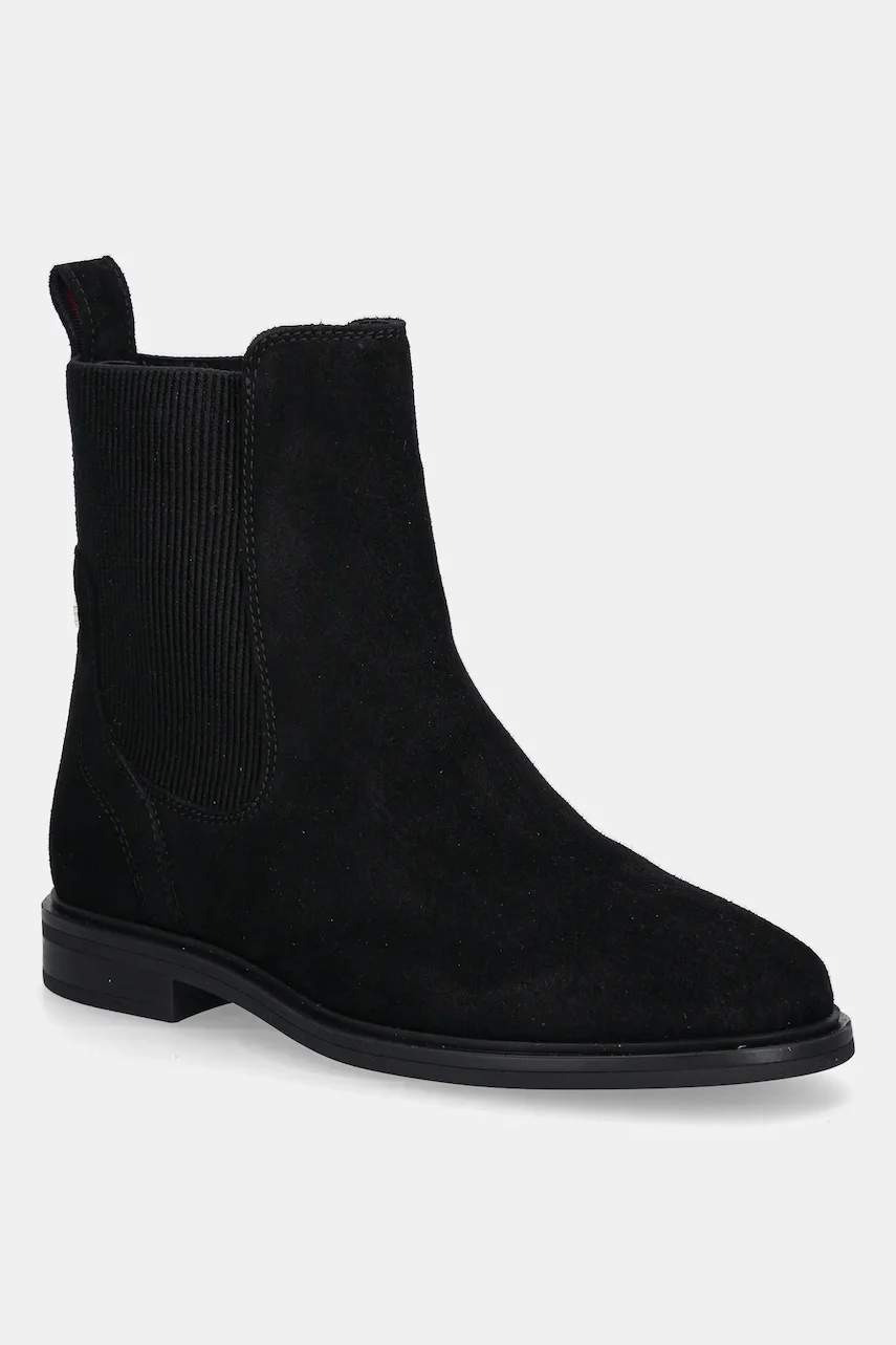 Tommy Hilfiger Велурени боти челси FLAG SUEDE CHELSEA BOOT