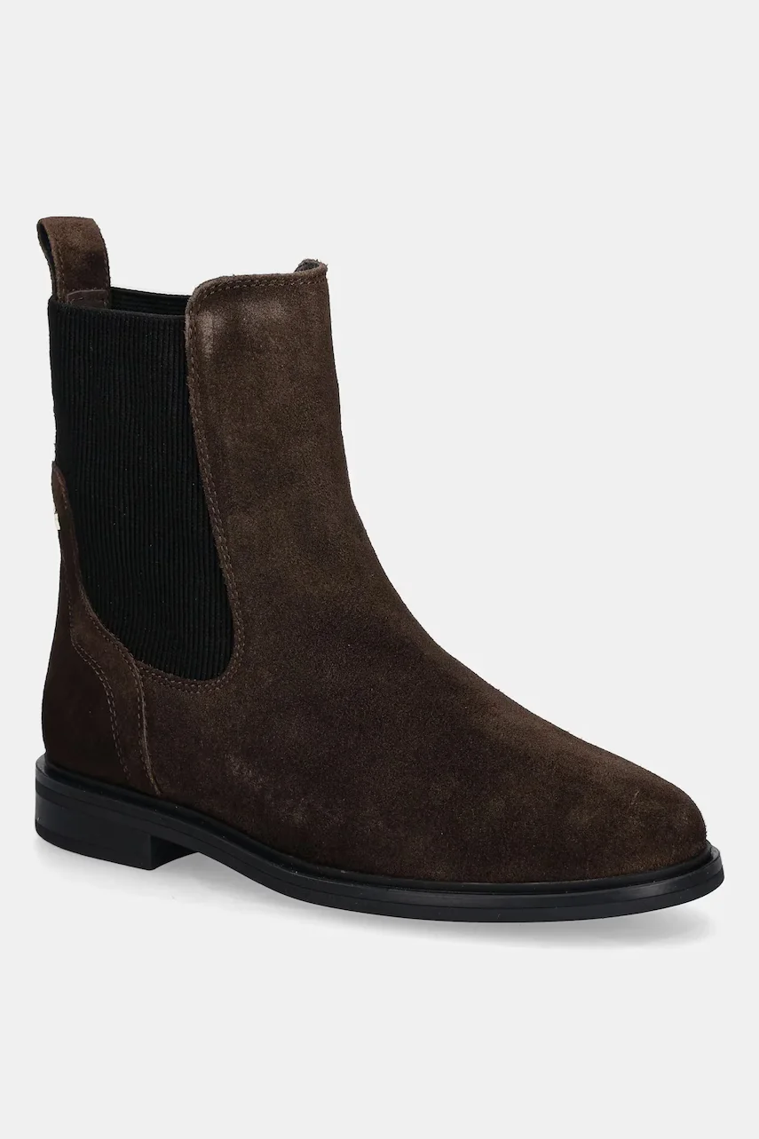 Tommy Hilfiger Велурени боти челси FLAG SUEDE CHELSEA BOOT