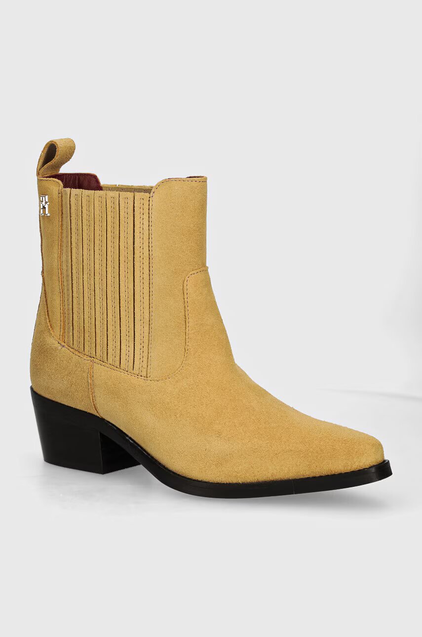 Tommy Hilfiger Велурени боти челси TH SUEDE COWBOY BOOT