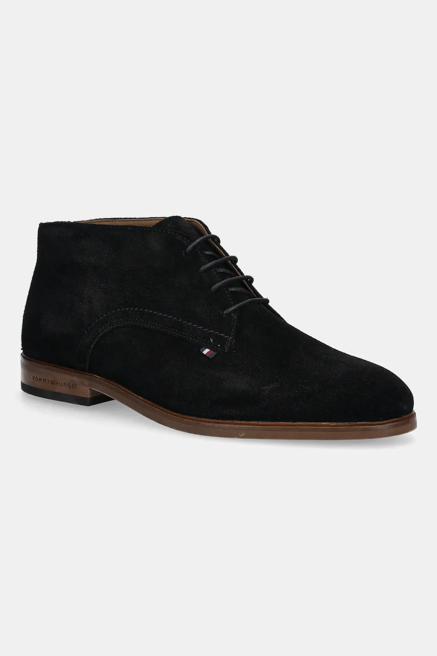 Tommy Hilfiger Велурени боти HILFIGER DRESS SUEDE BOOT