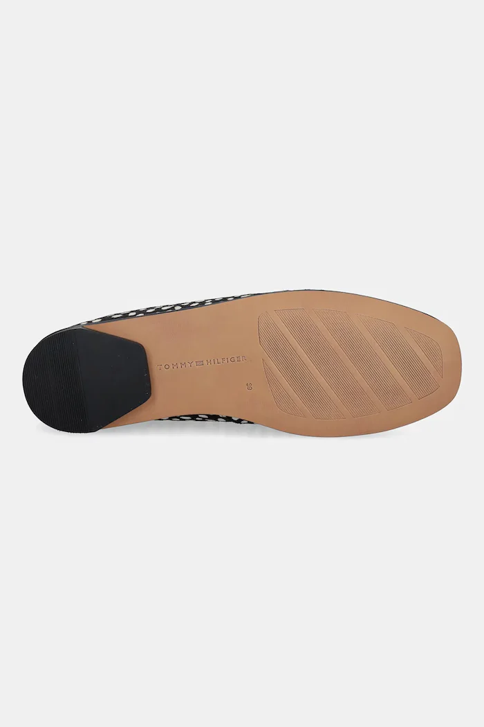Tommy Hilfiger Велурени мокасини TH PONEY HAIR LOAFER в черно с равна подметка FW0FW09169